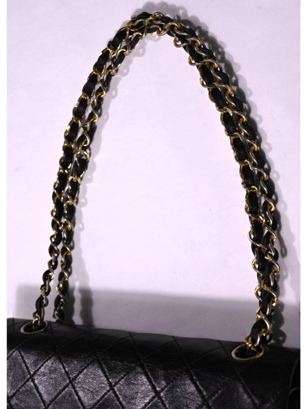 Chanel Vintage 90s Classic Small Double Flap Bag in Black - Picture 9 of 16